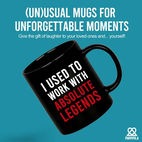 Miniatura 2 de Panvola Taza de café de cerámica con texto en inglés "I Used To Work With Absolute Legend Coworker Gifts Retirement New Job Goodbye Retired Negro