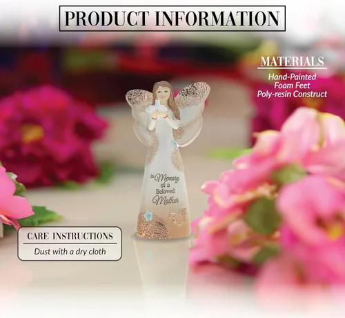 Miniatura 2 de Pavilion Gift Company 19135 Light Your Way - Figura conmemorativa de la madre ángel amada, 5-1/2 pulgadas, marrón