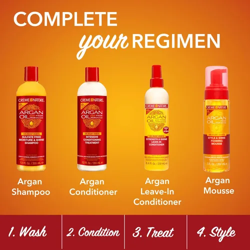Miniatura 7 de Creme of Nature Aceite de Argán Perfecto Tratamiento 7 en 1 para cabello rizado, anti-frizz, protección contra el calor y brillo exótico, regalo