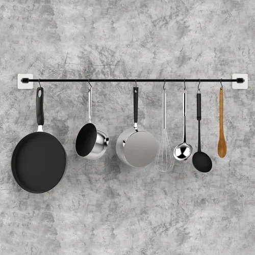 Miniatura 3 de Savita 14 tornillos adhesivos de pared, sin dejar rastro, clavos colgantes de montaje en pared para cocina y baño (0.51 pulgadas)