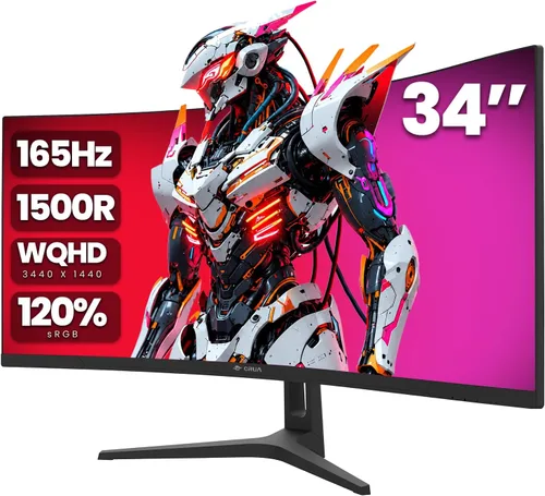 Miniatura 13 de CRUA - Monitor curvo para juegos de 49 pulgadas DQHD (5120 * 1440), 144Hz/165Hz, 1500R, 32:9, AMD FreeSync, 120% sRGB, monitor de pantalla ultra