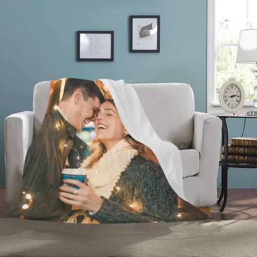 Miniatura 6 de HUGLAZY Manta personalizada con fotos y texto, manta de franela para parejas de adultos, regalo para cumpleaños, Día del Padre, Día de la Madre, Día