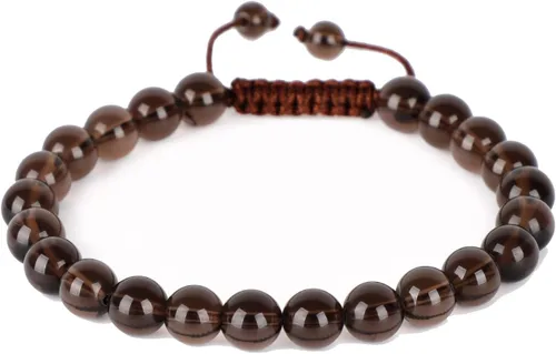 Miniatura 150 de AD Beads Pulseras de piedras preciosas unisex de 0.315 pulgadas (0.315 in), macramé curativo ajustable de 7 a 9 pulgadas Usa esta pulsera