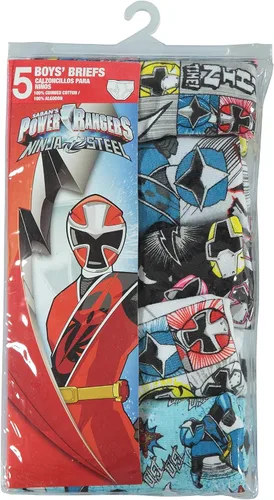 Miniatura 3 de Power Rangers Boys' Tienda Exclusive 100% Combed Cotton 5-Pack Brief in Sizes 4, 6 and 8