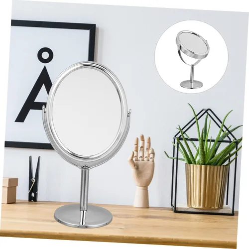 Miniatura 9 de Espejo de maquillaje de doble cara, luces de aumento, pequeño espejo de escritorio para tocador de mesa y baño