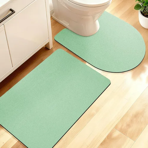 Miniatura 54 de ACCUMTEK Alfombrilla de Baño Ultra Delgada, Alfombrillas de Baño Antideslizantes con Respaldo Mejorado para Colocar Bajo la Puerta, Alfombras