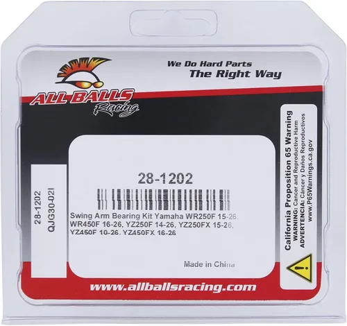 Miniatura 4 de All Balls Racing 28-1202 Kit de rodamientos de brazo oscilante compatible con/repuesto para Yamaha WR250F 2015-19, YZ250F 2014-19, YZ250FX 2015-19