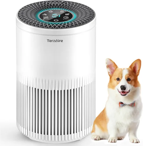 Purificadores de aire para dormitorio y hogar, purificador de aire con cubierta de monitor de calidad del aire PM 2.5 de hasta 1235 pies cuadrados,