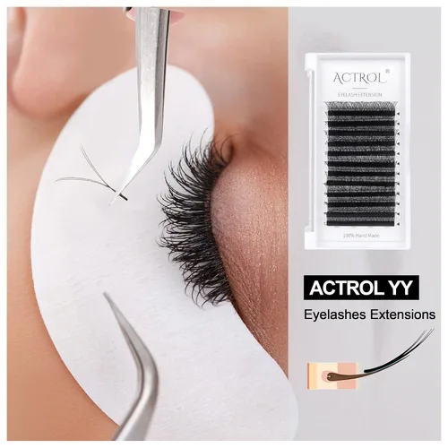 Miniatura 4 de YY - Extensión de pestañas de grado profesional, color negro, 0.002 in, rizo C, 0.315 in, volumen individual, YY, extensiones de pestañas suaves