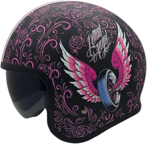 Miniatura 13 de Casco Vega V8 Retro Open Face Casco DOT y ECE de seguridad con espejo cromado (bloquea las ondas dañinas de rayos UV, UVA y UVC) / forros de gamuza