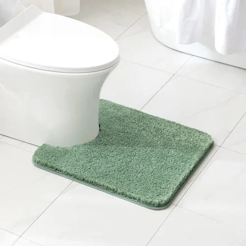 Miniatura 7 de MIULEE Juego de 2 tapetes de baño y tapetes para inodoro, 20 x 30 pulgadas + 20 x 30 pulgadas + 20 x 24 pulgadas (en forma de U), alfombras suaves