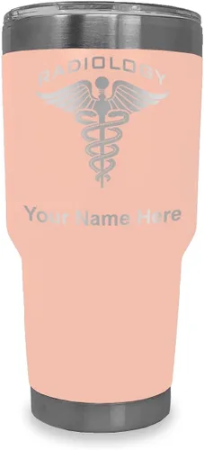 Miniatura 21 de LaserGram Vaso aislado al vacío de 20 onzas, radiología, grabado personalizado incluido (azul claro)