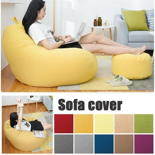 Miniatura 6 de Puf - Funda para sofá grande y perezoso, funda para sofá, sin relleno, puf, cama, futón, tatami, puff relax, muebles de salón