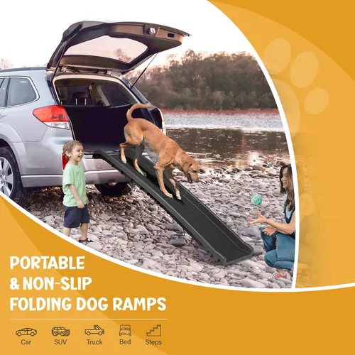 Miniatura 2 de ZENY Rampas plegables portátiles para perros, para SUV, camión, rampa de coche, escalera para mascotas, rampa antideslizante para mascotas