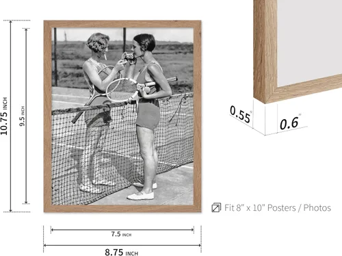 Miniatura 3 de Poster Master Póster Vintage Fotografiado - Impresión Deportiva Retro - Regalo para Artista, Amigo - Niñas Fumando, Cancha de Tenis, Pausa