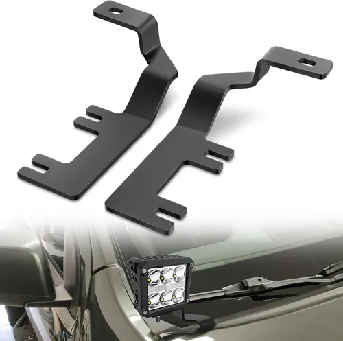 Miniatura 10 de Nilight Soporte de luz de zanja, bisagras de capó, kit de soporte de montaje para luz LED auxiliar todoterreno para luz de trabajo en Toyota 4Runner