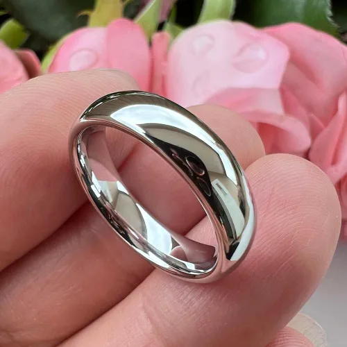 Miniatura 3 de TUTISS Anillos de tungsteno blanco de 0.118 in, 0.157 in, 0.197 in, 0.236 in, 0.276 in, 0.315 in, 0.394 in, para hombres y mujeres, alianzas