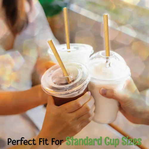 Miniatura 5 de Friendly Straw Paquete de 300 pajitas de papel kraft biodegradables, pajitas de papel para beber de 7.75 x 0.25 pulgadas, pajitas de papel marrón a