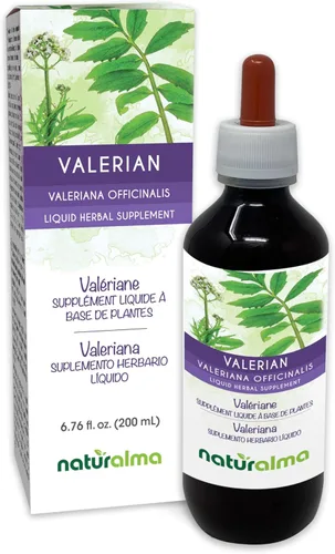 Miniatura 10 de Naturalma Valeriana (Valariana officinalis) Tintura de raíz sin alcohol - Extracto líquido de 4 onzas líquidas en gotas - Suplemento herbario