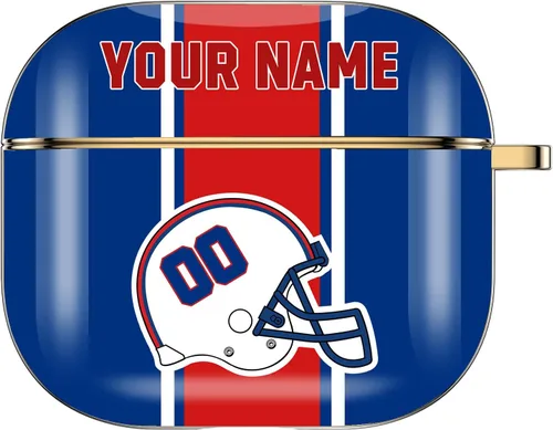 Miniatura 21 de Funda personalizada para casco de fútbol americano con nombre y número para AirPods Pro de 3ª generación Pro 2 (2019 2021 2022) Funda protectora