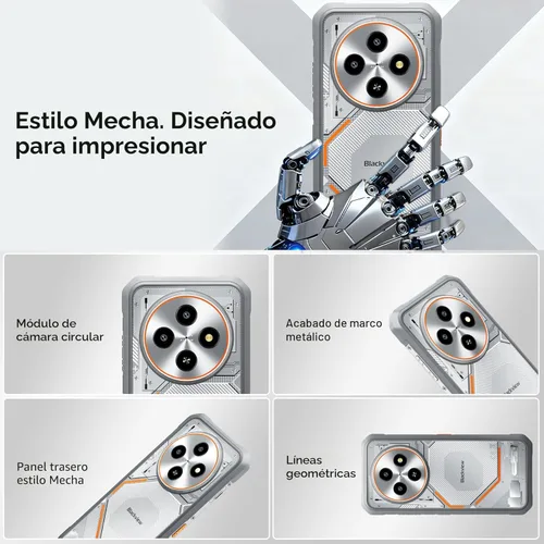 Miniatura 4 de Blackview Fort 2 - Teléfono resistente Android 16, 0.421 in ultra delgado y resistente, teléfono inteligente desbloqueado, 24 GB + 128 GB/2 TB 6.56