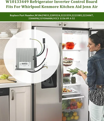 Miniatura 2 de W10133449 Placa de control del inversor del refrigerador se adapta a Whirlpool Kenmore Kitchen Aid Jenn Air, VCC3 1156 09 A 52 Inverter Board