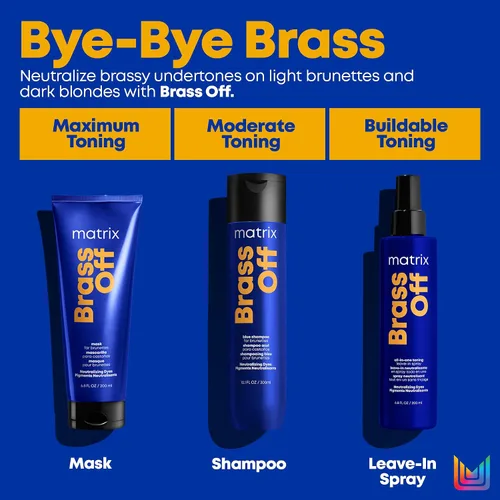 Miniatura 6 de Matrix Mascarilla Capilar Azul Brass Off Depositante de Color - Neutraliza y Matiza el Cabello Cobrizo o Naranja, Para Cabello Teñido, Morenas
