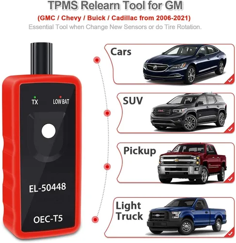 Miniatura 7 de 13586335 GM Sensor de presión de neumáticos 315MHZ Sensor TPMS programado con EL-50448 TPMS herramienta de reaprendizaje para Buick Cadillac