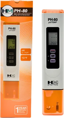 Medidor digital de pH/temperatura HMDPHM80