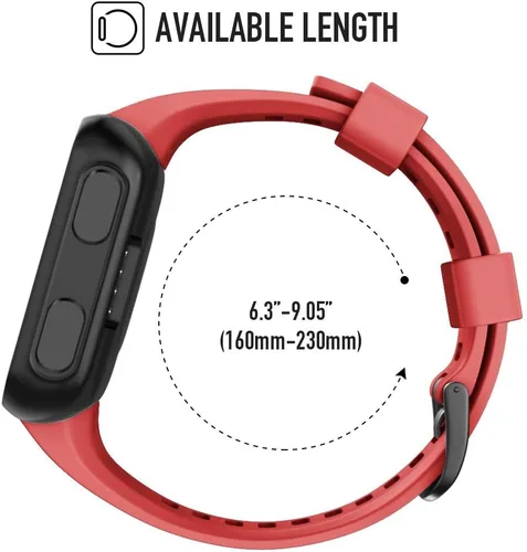 Miniatura 5 de NotoCity Correa de reloj de repuesto de silicona suave para Garmin Forerunner 35, compatible con Garmin Forerunner 35 Smartwatch Rojo