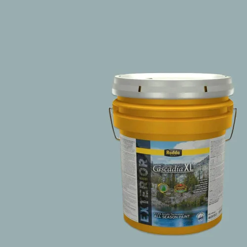 Miniatura 67 de Rodda Paint CASCADIA XL Pintura e imprimación satinada para exteriores en uno, cuarto de galón, azul playa norte