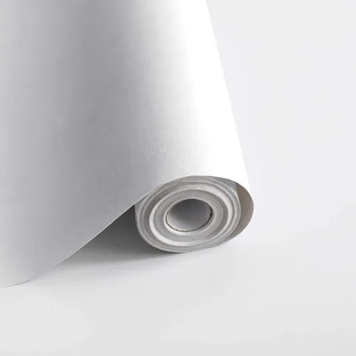 Miniatura 19 de Safiyya 197"x17.7" Papel pintado de contacto de color blanco, autoadhesivo, despegar y pegar, impermeable, rollos de papel de vinilo para paredes