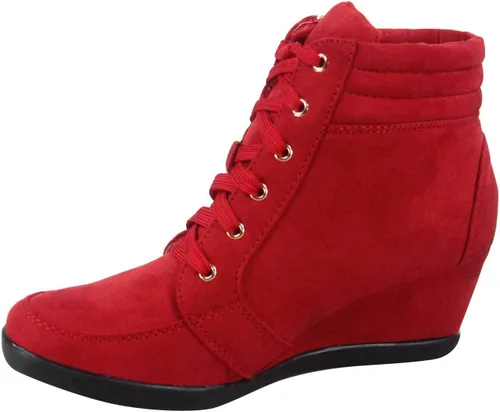 Miniatura 2 de TZ 56 - Tenis de tacón alto para mujer, clásicos, con cordones, cómodos, con cuña
