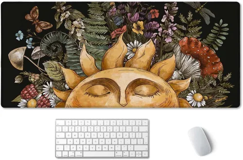 Miniatura 19 de SSOIU Alfombrilla de Ratón para Juegos Extendida XXL ArtSo Alfombrilla Grande para Teclado Mousepad Largo Decoración de Escritorio Almohadilla