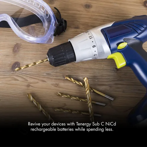 Miniatura 2 de Tenergy Batería NiCd Sub C de 2200 mAh para herramientas eléctricas, baterías de celda sub-C recargables de 1.2 V con pestañas, paquete de 60
