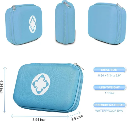 Miniatura 3 de 276 PIEZAS Kit de Primeros Auxilios para Hogar, Auto, Camping, Senderismo, Suministros de Emergencia, Bolsa Compacta y Linda para la Escuela, al