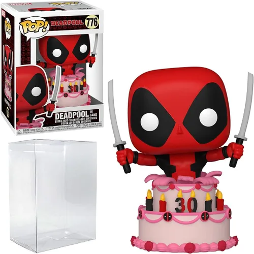 Miniatura 7 de Funko POP Marvel: Deadpool 30th - Deadpool in Cake Pop! Figura de vinilo (incluye funda protectora compatible con caja Pop Box), multicolor, 3.75