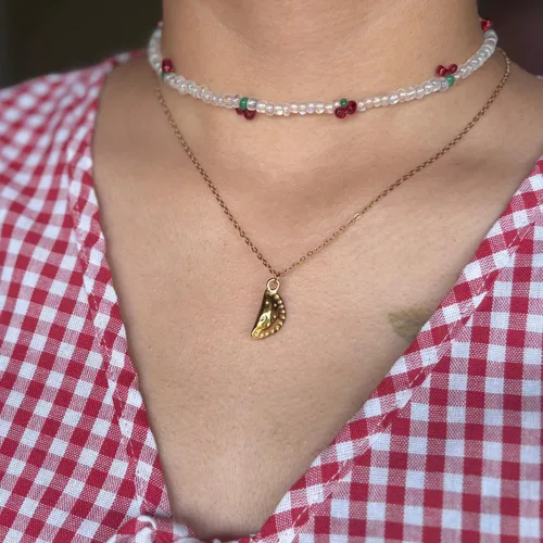 Miniatura 2 de SITOS - Colombia Necklace Empanada Pendant Colombian Souvenirs Pierogi or Dumpling Food Jewelry Latina gifts Latino Food Products