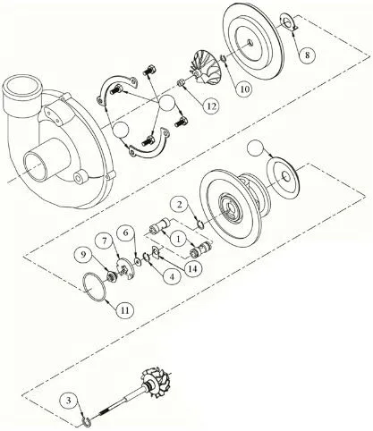 Miniatura 2 de Kit de reparación reconstruido de turbocompresor con juego de juntas para KKK K03 K04 K06 Turbocompresor Borg Warner