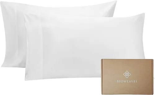Miniatura 26 de Bioweaves - Fundas de almohada 100% algodón orgánico de 300 hilos, tejido de satén suave, certificado por la Norma Mundial de Textiles Orgánicos