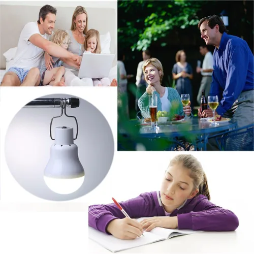 Miniatura 2 de Lámpara solar con control remoto, luces LED portátiles, panel de energía solar, iluminación LED para campamento, tienda de campaña, pesca nocturna