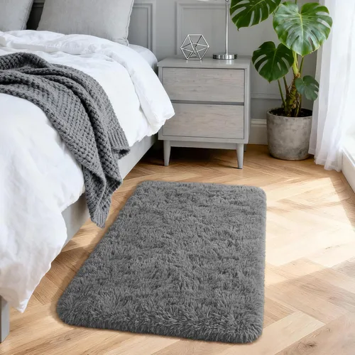 Miniatura 109 de Merelax Alfombra Moderna Suave y Esponjosa Shaggy para Dormitorio Sala de Estar Decoración de Sillas Pequeñas Alfombras Tapetes para Pies Piso, Verde