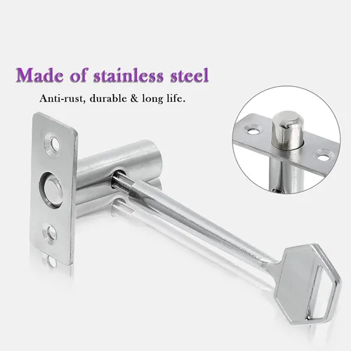 Miniatura 3 de Cerradura de embutir de acero inoxidable con tornillo para puerta, longitud de la llave: 4.13 pulgadas