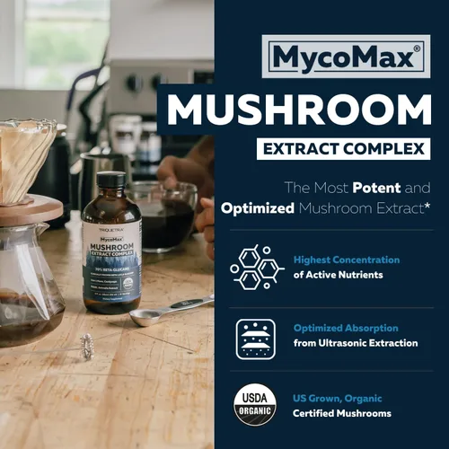 Miniatura 2 de Complejo de Hongos MycoMax - 70% Beta Glucanos, Suplemento de Hongos de Máxima Potencia, Cultivado en EE. UU. + Extracción Ultrasónica - Melena