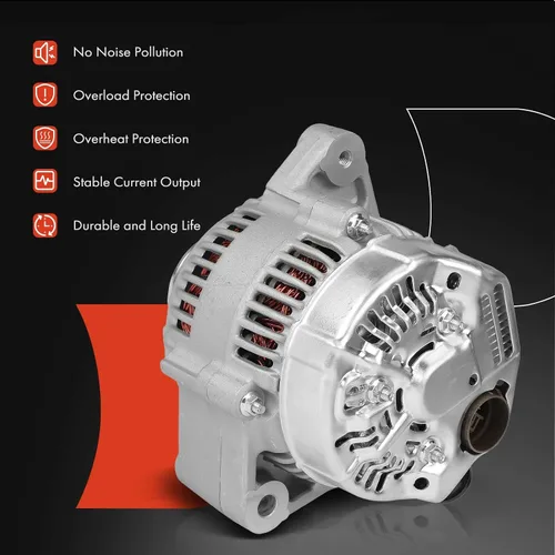 Miniatura 6 de A-Premium Alternador compatible con Toyota Camry 1992-1993, Celica 1992, 2.2L, 12V 80A polea de 5 ranuras en el sentido de las agujas del reloj