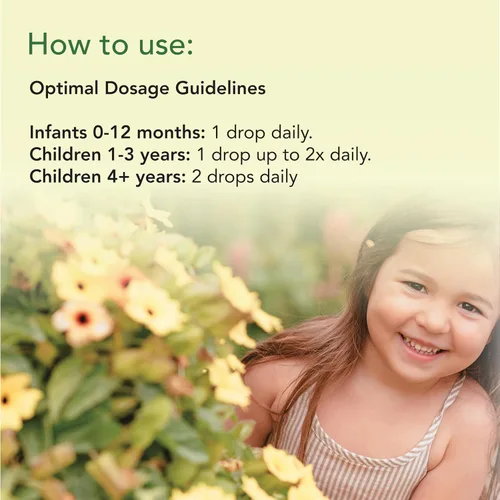 Miniatura 8 de ChildLife Essentials Gotas orgánicas de vitamina D3, para bebés y recién nacidos, gotas de vitamina D para bebés, 400 UI por porción, apoyo