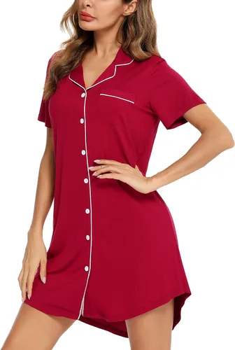 Miniatura 4 de Leikar Camisón de maternidad para mujer, pijama de lactancia de manga larga