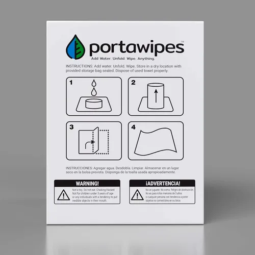 Miniatura 5 de Portawipes Coin Tissus, paquete de 500 con 4 estuches de transporte, tabletas de papel higiénico, toallas comprimidas, toallitas expandibles, suaves