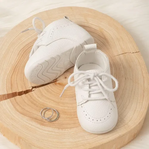 Miniatura 5 de ohsofy Zapatos Oxford de piel sintética, mocasines de goma y suela suave, zapatos de vestir de boda, zapatos de bebé para caminar