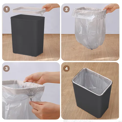 Miniatura 4 de Yatmung - Cubo de basura automático sin contacto para baño de 4 galones - 15.5 litros, cubo de basura inteligente con sensor de movimiento - Negro